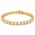 9.20 DEW Moissanite Tennis Bracelet in 925 Yellow Gold Plated