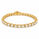 7.06 DEW Moissanite Tennis Bracelet in 925 Yellow Gold Plated