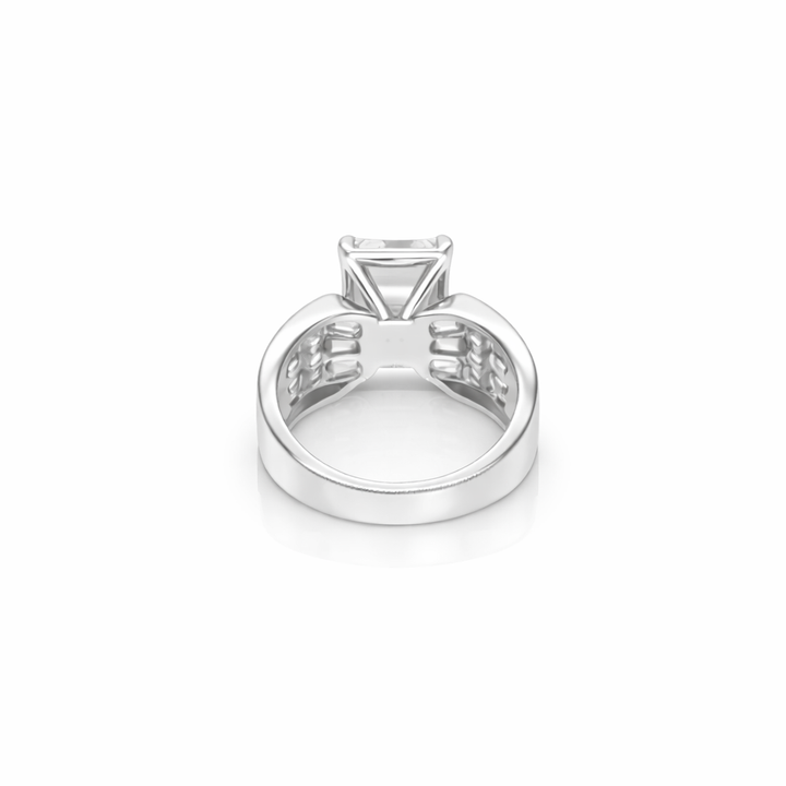 9.90 DEW Moissanite Ring in 925 Platinum Plated