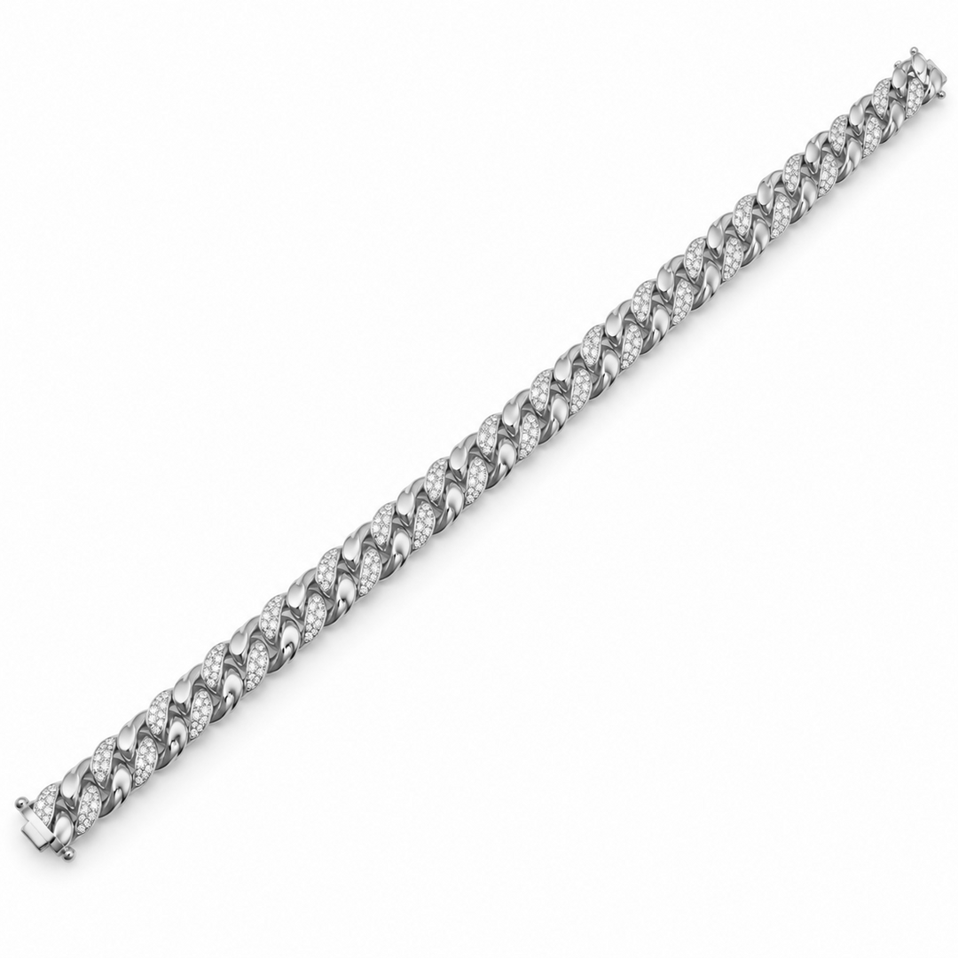 1.25 DEW Moissanite Necklace in Brass Platinum Plated