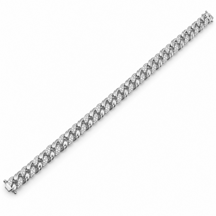 1.25 DEW Moissanite Necklace in Brass Platinum Plated