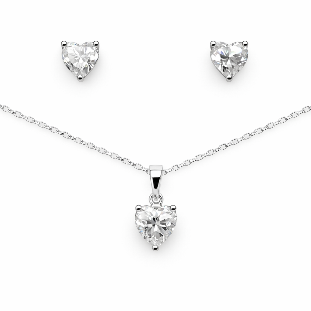 5.80 DEW Moissanite Solitaire Set in 925 Platinum Plated