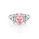 1.58 Cts Pink Lab Grown Diamond and White Lab Grown Dimaond Ring in 14K White Gold