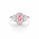 2.10 Cts Pink Lab Grown Diamond and White Lab Grown Dimaond Ring in 14K White Gold