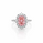2.00 Cts Pink Lab Grown Diamond and White Lab Grown Dimaond Ring in 14K White Gold