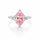 2.54 Cts Pink Lab Grown Diamond and White Lab Grown Dimaond Ring in 14K White Gold