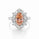 4.01 Cts Pink Lab Grown Diamond and White Lab Grown Dimaond Ring in 14K White Gold