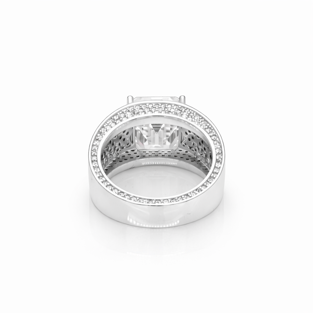 8.15 DEW Moissanite Ring in 925 Platinum Plated