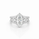3.35 DEW Moissanite Ring in 925 Platinum Plated