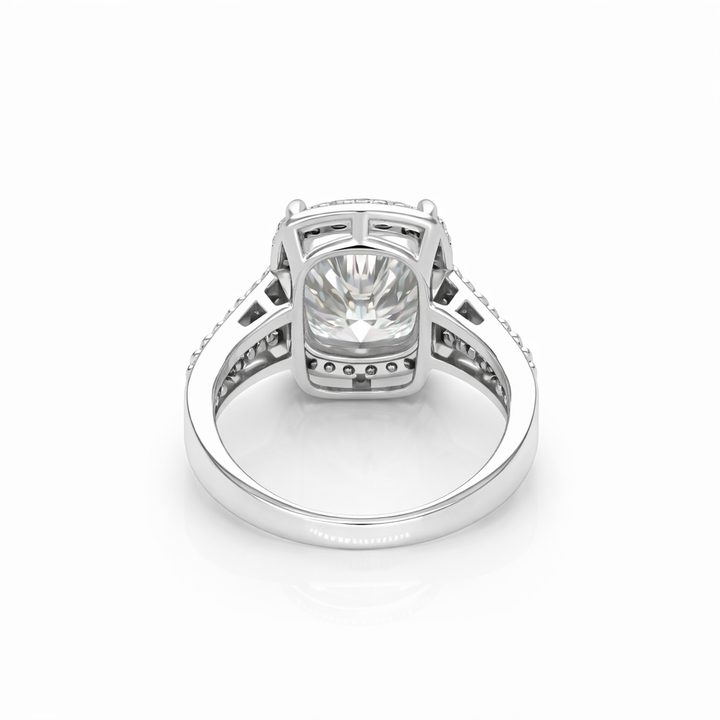 6.00 DEW Moissanite Ring in 925 Platinum Plated