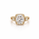 6.00 DEW Moissanite Ring in 925 Yellow Gold Plated