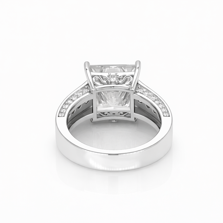 10.30 DEW Moissanite Ring in 925 Platinum Plated