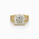 10.30 DEW Moissanite Ring in 925 Yellow Gold Plated