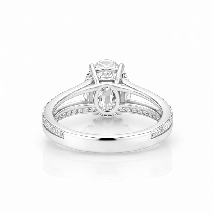 5.80 DEW Moissanite Ring in 925 Platinum Plated