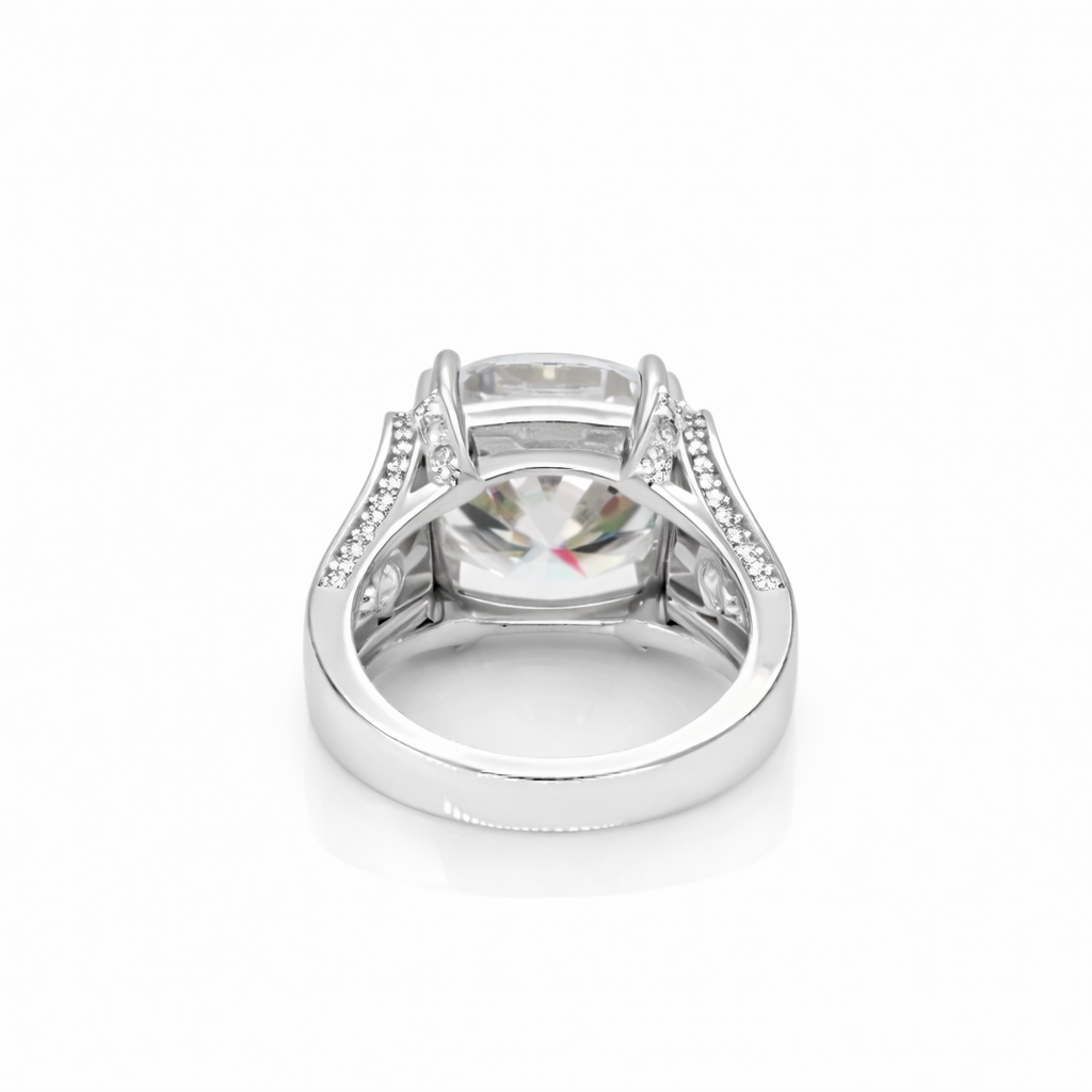 14.95 DEW Moissanite Ring in 925 Platinum Plated