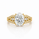 14.95 DEW Moissanite Ring in 925 Yellow Gold Plated