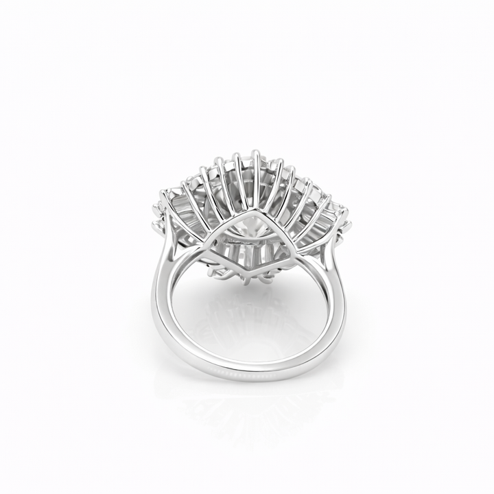 11.00 DEW Moissanite Ring in 925 Platinum Plated