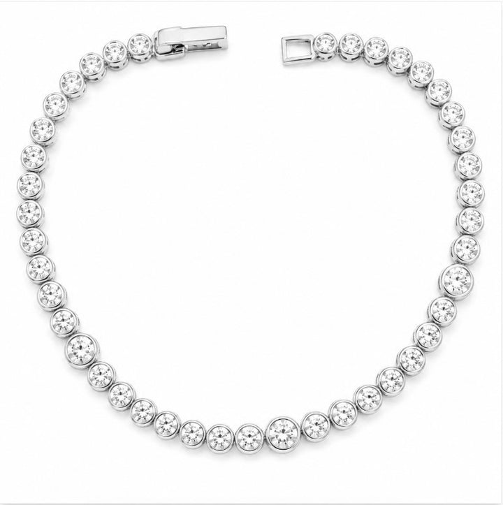 5.30 DEW Moissanite Bracelet in 925 Platinum Plated