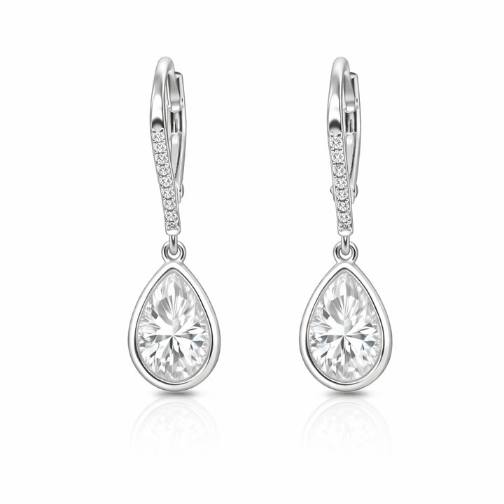 Paige 3.90 DEW White Moissanite Dangle Earring