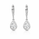Paige 3.90 Cts Pear Shape White Moissanite Dangle Earring in 925 Platinum Plated