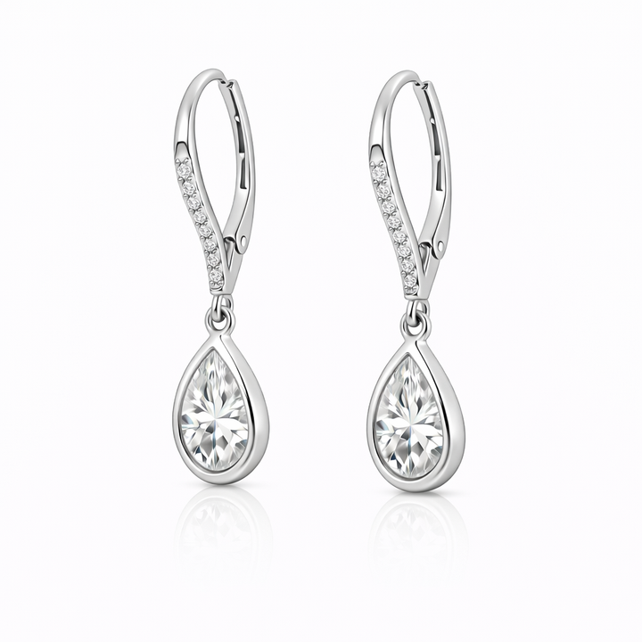 Paige 3.90 DEW White Moissanite Dangle Earring