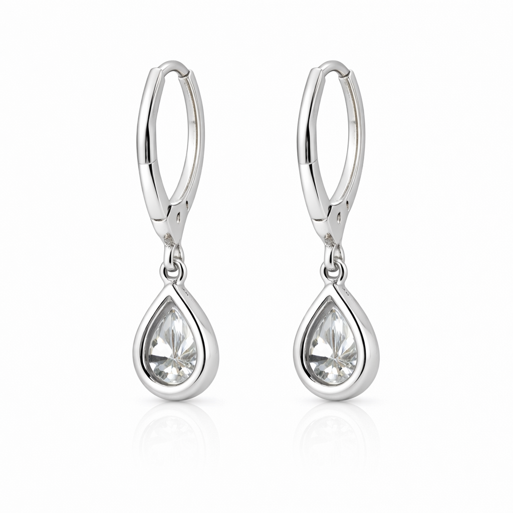 Paige 3.90 DEW White Moissanite Dangle Earring