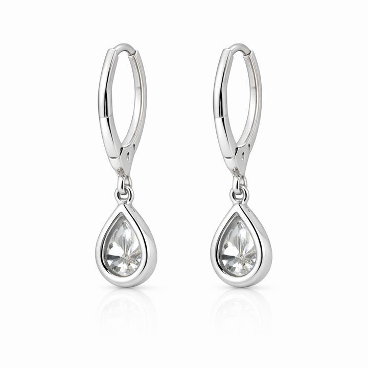 Paige 3.90 DEW White Moissanite Dangle Earring
