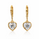 Paige 3.95 Cts Heart Shape White Moissanite Dangle Earring in 925 18K Yellow Gold Plated