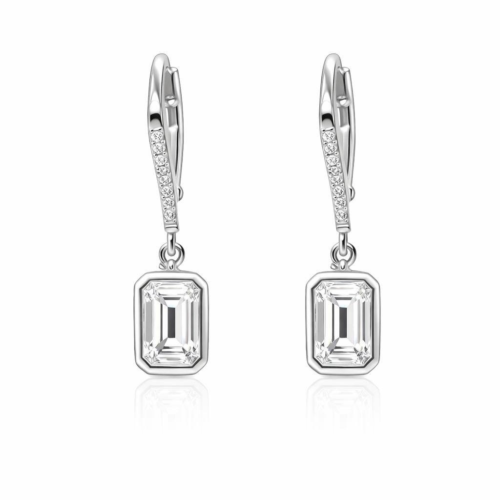 Paige 3.45 DEW White Moissanite Dangle Earring