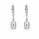 Paige 3.45 Cts Octagon Shape White Moissanite Dangle Earring in 925 Platinum Plated