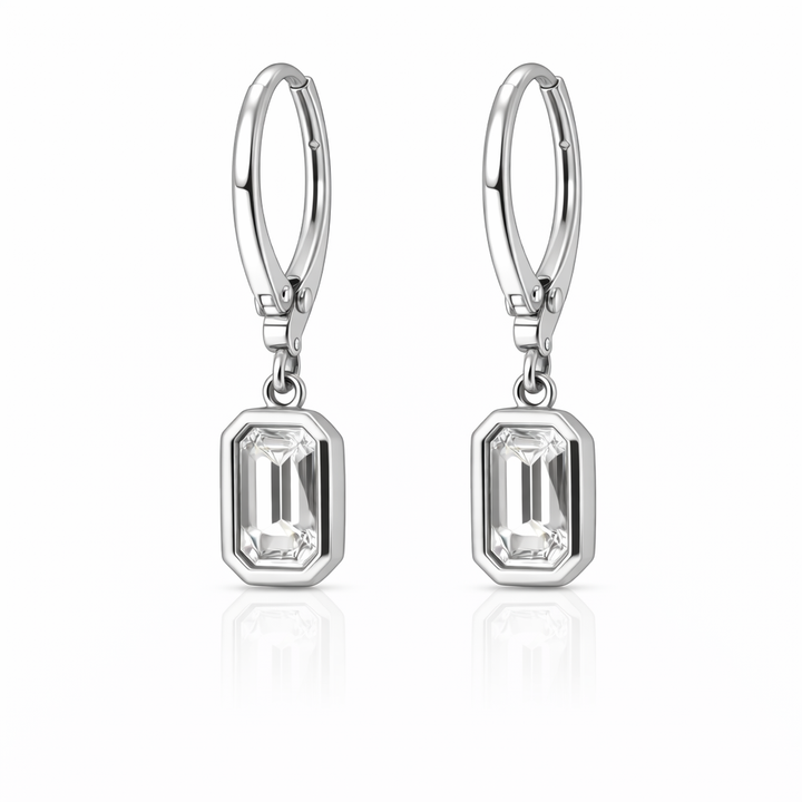 Paige 3.45 DEW White Moissanite Dangle Earring