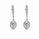 Paige 4.00 Cts Oval Shape White Moissanite Dangle Earring in 925 Platinum Plated