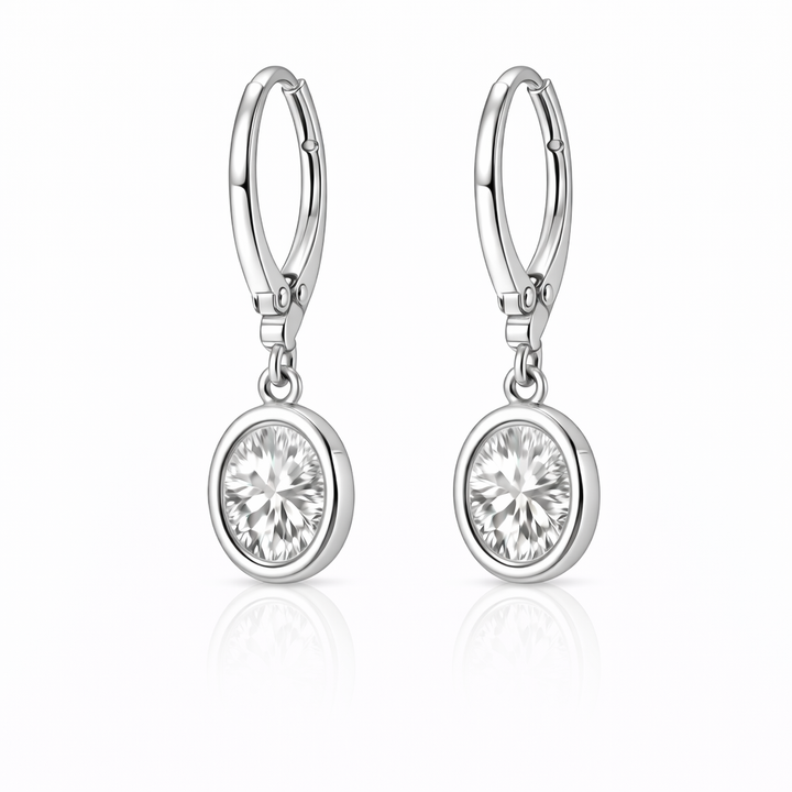 Paige 4.00 DEW White Moissanite Dangle Earring