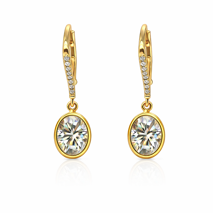 Paige 4.00 DEW White Moissanite Dangle Earring
