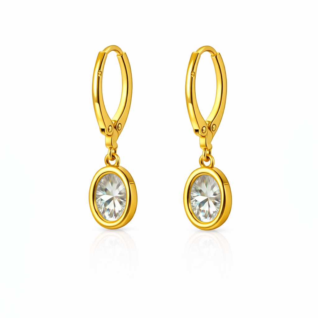 Paige 4.00 DEW White Moissanite Dangle Earring