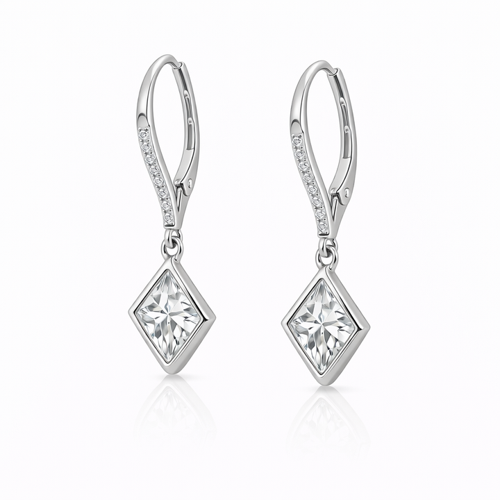 Paige 3.85 DEW White Moissanite Dangle Earring