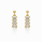 3.58 DEW Moissanite Hoop Earring in 925 Yellow Gold Plated