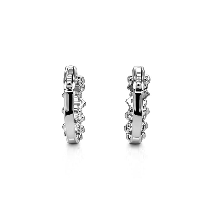 3.58 DEW Moissanite Hoop Earring in 925 Platinum Plated