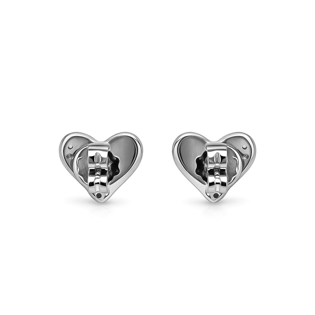 0.30 DEW Moissanite Heart Earring in 925 Platinum Plated