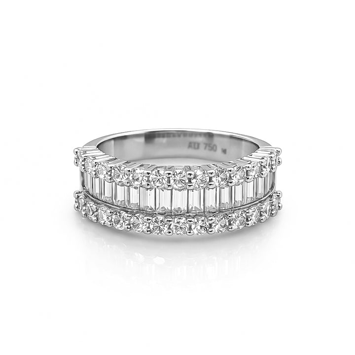 2.49 DEW Moissanite Ring in 925 Platinum Plated