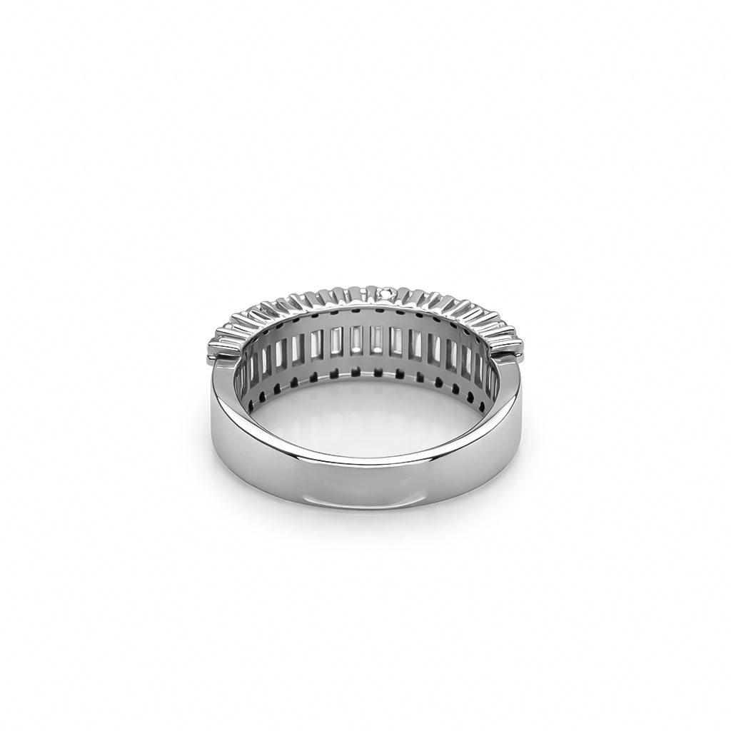2.49 DEW Moissanite Ring in 925 Platinum Plated