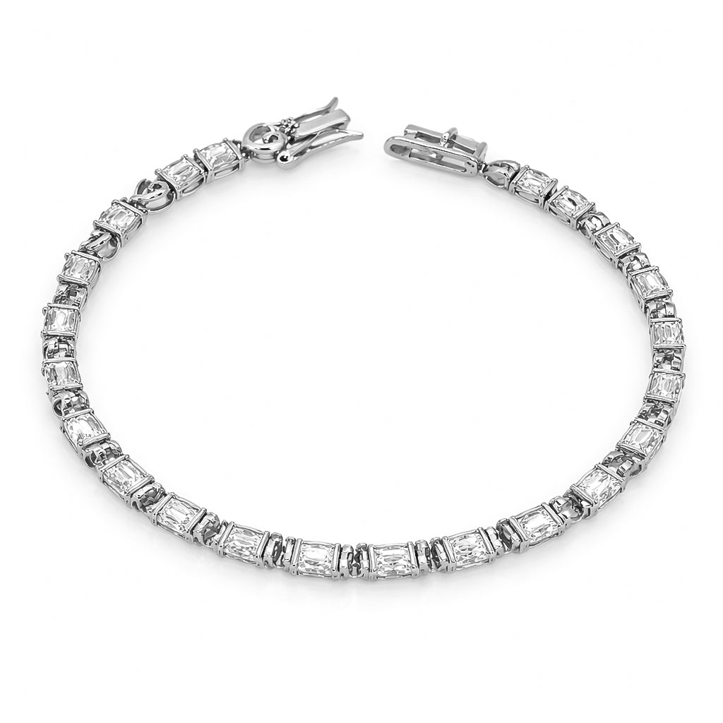 8.09 DEW Moissanite Bracelet in 925 Platinum Plated