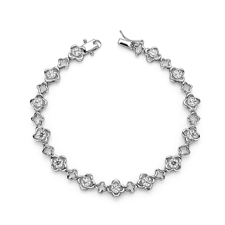 3.90 DEW Moissanite Bracelet in 925 Platinum Plated