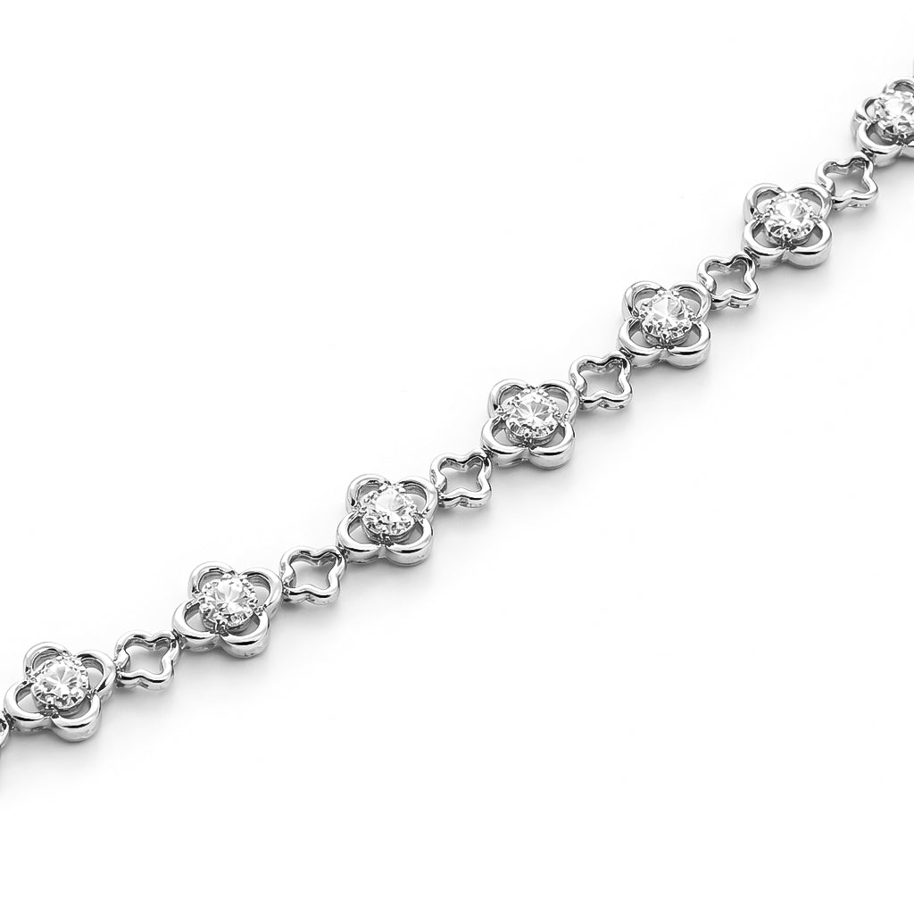3.90 DEW Moissanite Bracelet in 925 Platinum Plated