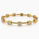 9.67 DEW Moissanite Station Bangle in 925 Yellow Gold Plated