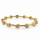 6.07 DEW Moissanite Station Bangle in 925 Yellow Gold Plated