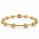 8.95 DEW Moissanite Station Bangle in 925 Yellow Gold Plated
