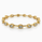 12.07 DEW Moissanite Station Bangle in 925 Yellow Gold Plated