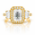 5.64 DEW Moissanite Ring in 925 Yellow Gold Plated