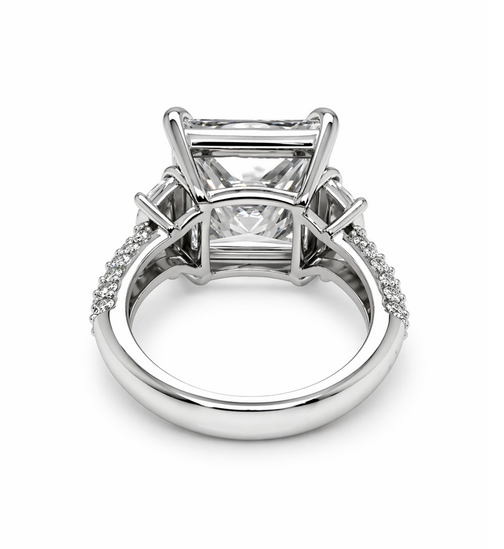 10.29 DEW Moissanite Ring in 925 Platinum Plated